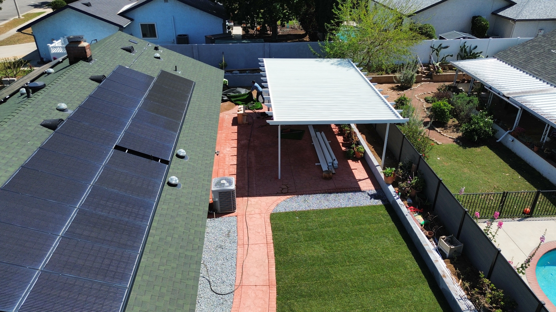Backyard Patio Cover & Hardscape